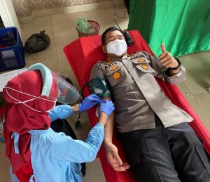 Polsek Medan Baru Donar Darah