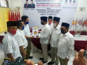 SK DPP Partai Gerindra Diterima Paslon Tigor – Idlin Ikut Pilkada Labuhanbatu 2020