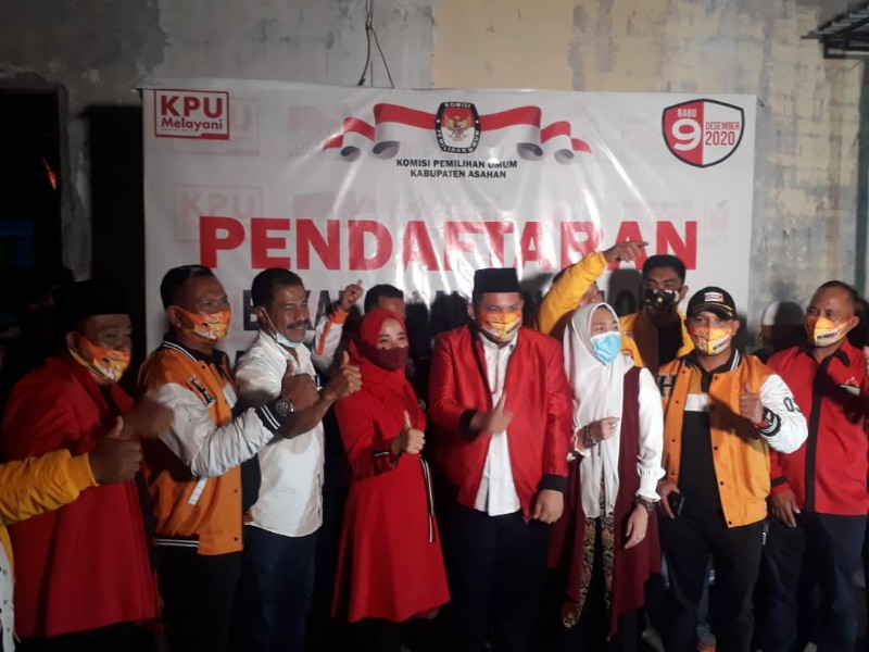Dihari ketiga, ROS - WIN Resmi Mendaftar di KPU Asahan