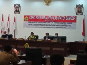 Banggar DPRD Samosir Sampaikan Pembahasan Ranperda APBD 2021