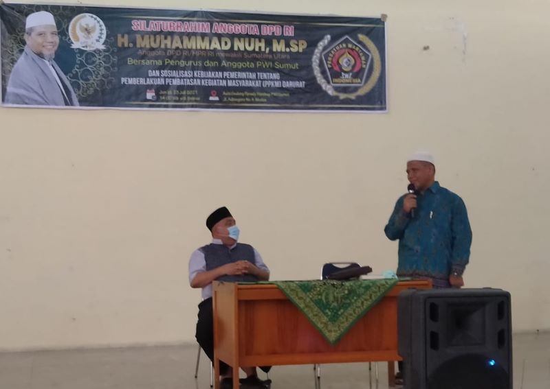 Dari Silaturahmi HM Nuh, Anggota DPD RI dengan PWI Sumut: Pers Sangat Tanggap terhadap Situasi Perkembangan Bangsa