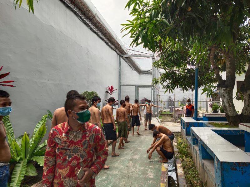 Terima 148 Orang Tahanan Baru, Rutan 1 Medan Disiplin Terapkan Prokes