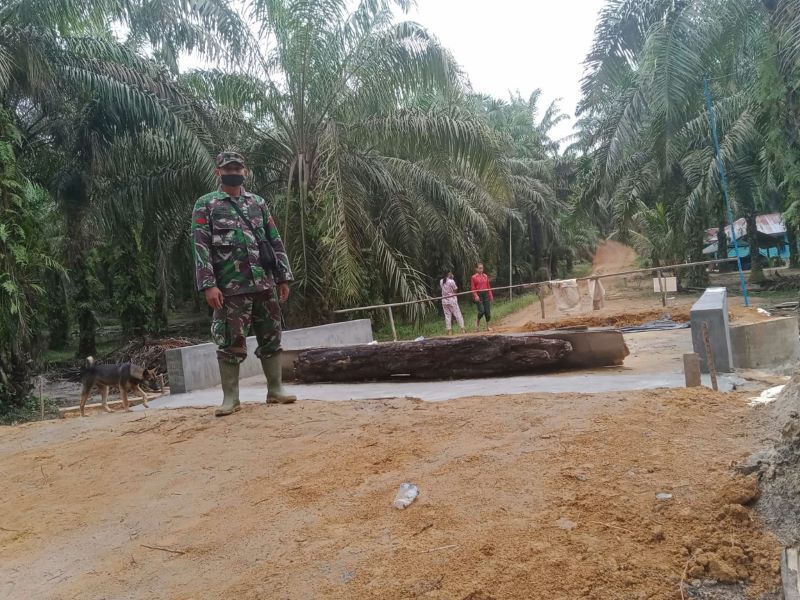 Babinsa Bagan Sinembah Jaya apresiasi pelaksanaan program TMMD ke-111.