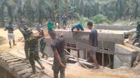 Capai 85 Persen, Satgas TMMD dan Warga Lanjutkan Pembangunan Box Culvert