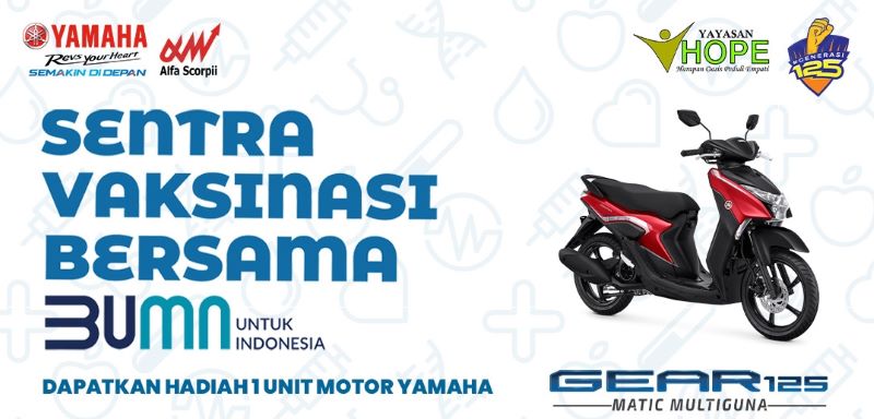 Sukseskan Vaksin Massal, Menangkan Satu Unit Yamaha GEAR 125