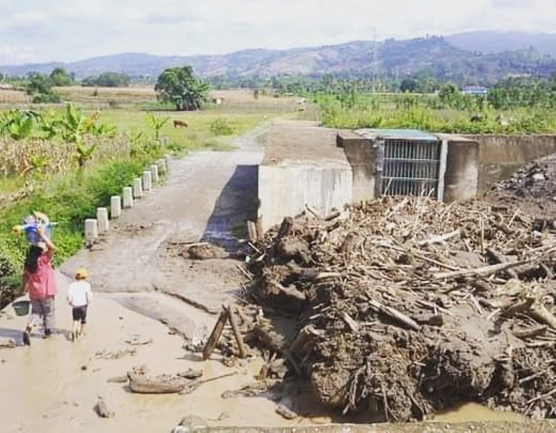 Akses Jalan Tiganderket – Kuta Buluh Lumpuh,Akibat Laharan Dari Sinabung