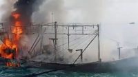 Kapal Motor United Terbakar di Pulau Berhala 2 ABK Hilang, Basarnas Medan Lakukan Pencarian