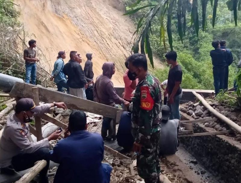 Longsor Di Sugihen Karo, 3 Pekerja Belum Ditemukan, 1 Selamat dan 1 Meninggal