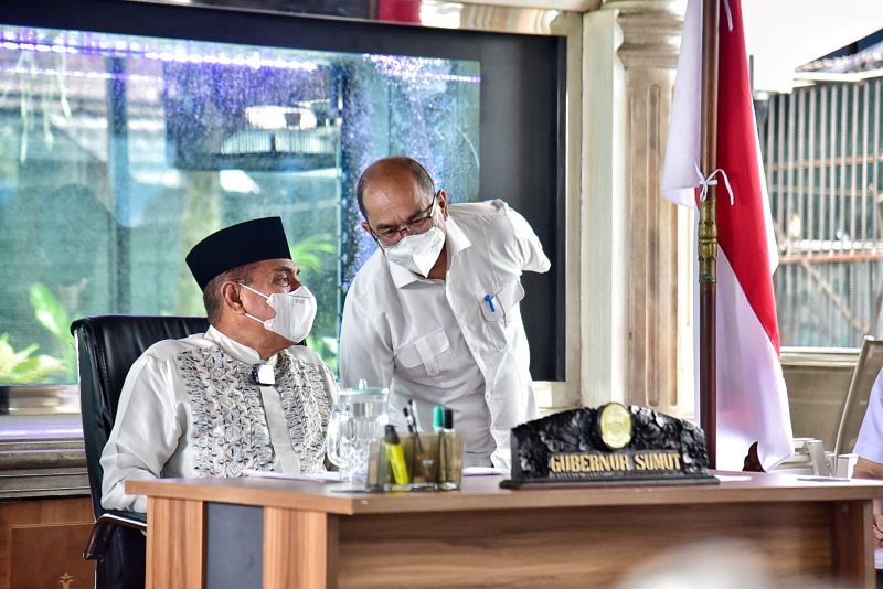 Tren Kasus Covid-19 Sumut Menurun, Gubernur Berharap Semua Pihak Tetap Konsisten Laksanakan Prokes