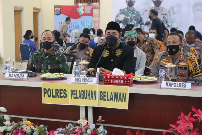 Wakil Wali Kota Tinjau Vaksinasi Massal di Polres Pelabuhan Belawan