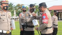 Berhasil Lakukan Percepatan Vaksinasi Empat Personil Polres Aceh Utara dapat Penghargaan