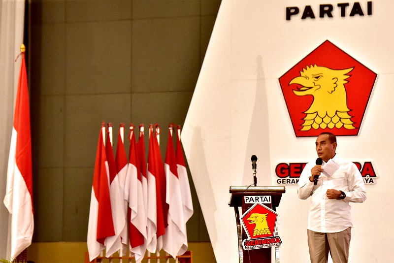 Gubernur Hadiri Rakorda Gerindra Sumut 2021