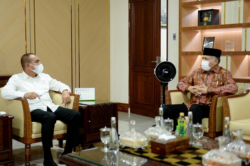 Silaturahmi ke Medan, Gubernur Aceh dan Sumut Perkuat Hubungan