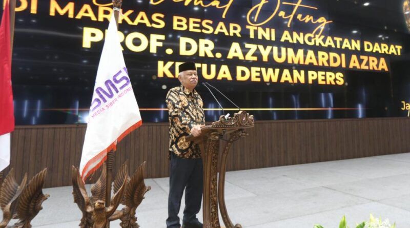 Ketua Dewan Pers Azyumardi Azra Ajak Kembangkan Jurnalisme Berbasis Pancasila di Rapimnas SMSI