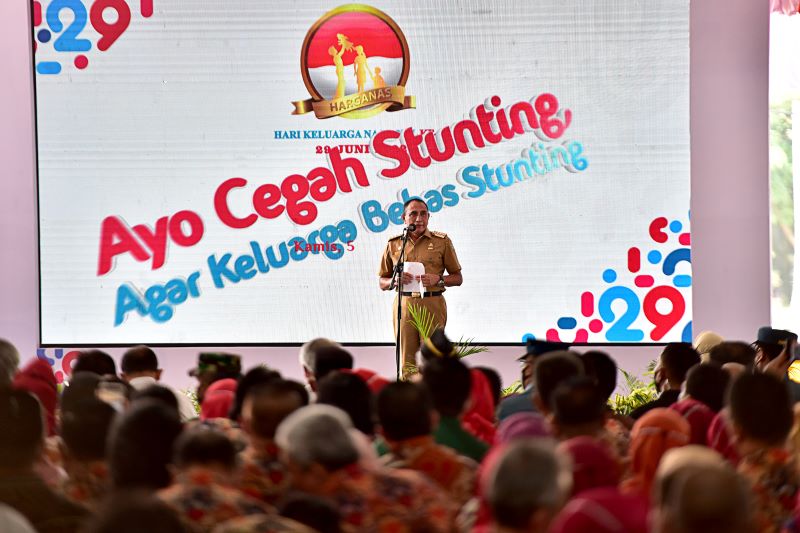 Puncak Peringatan Harganas 2022 Di Depan Jokowi, Gubernur Optimis Targetkan Prevalensi Stunting Sumut Turun 12%