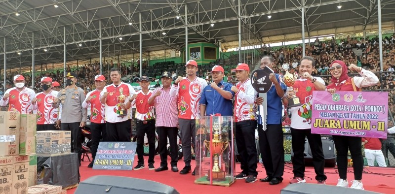 Medan Denai Juara Umum Porkot Medan XII 2022
