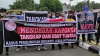 Polda Sumut Digeruduk Mahasiswa Minta Kasus Brigadir J Diungkap