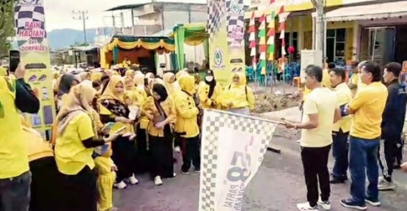 Pj Bupati Aceh Tenggara Lepas Gerak Jalan Santai HUT Golkar Ke-58 Tahun