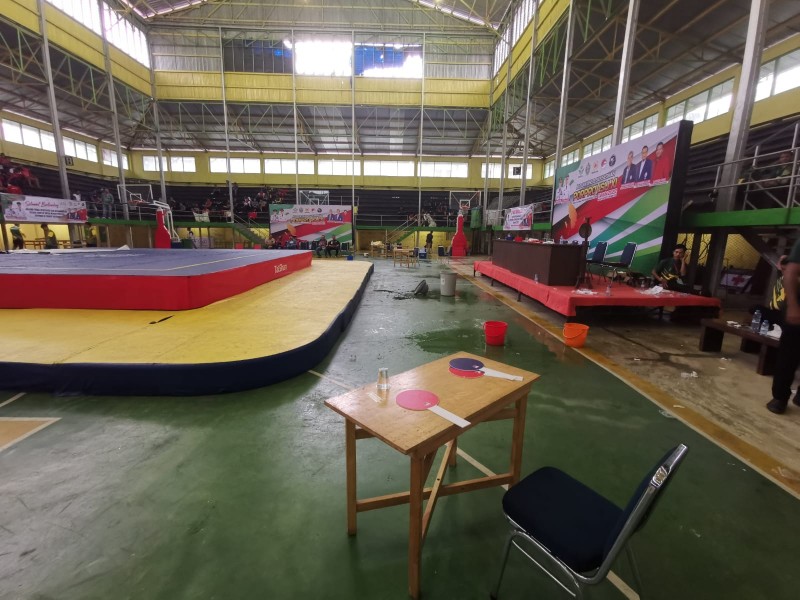 Venue Banjir Pertandingan Wushu Hentikan