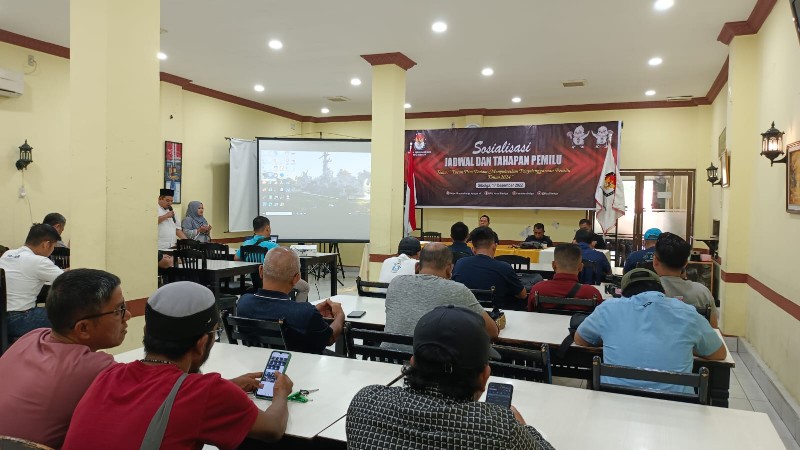 KPU Sibolga Gelar Sosialisasi Jadwal dan Tahapan Pemilu Bersama Wartawan