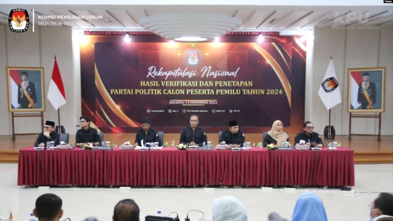 KPU Tetapkan 17 Partai Peserta Pemilu 2024