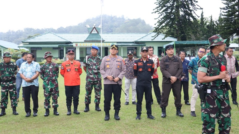 Wakil Bupati Karo Bersama Kapolres Tanah Karo Ikuti Apel Siaga Bencana