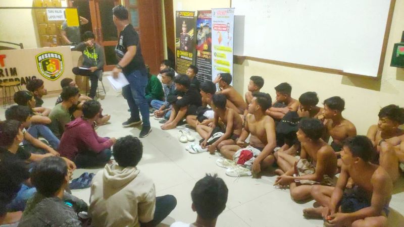 46 Remaja Diduga Anggota Geng Motor Diamankan Polres Deliserdang