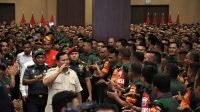Kunjungi Kodam I Bukit Barisan, Menhan RI Beri Pengarahan ke Babinsa dan Bantuan 100 Motor