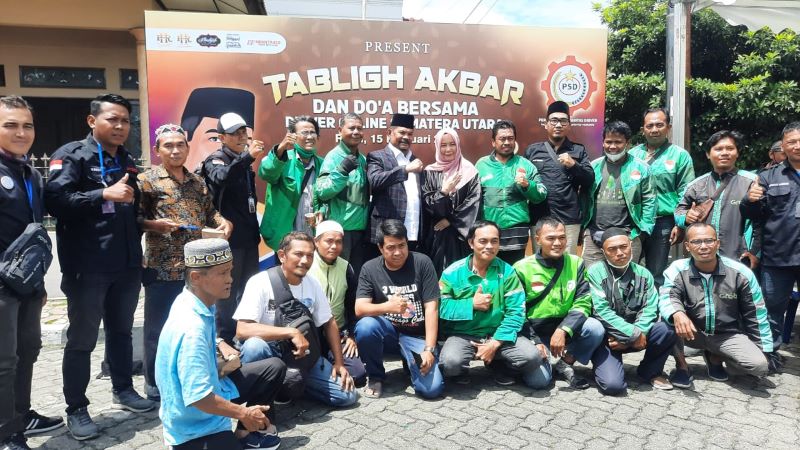 Rahudman Harahap bersama Driver Online Gelar Tabligh Akbar