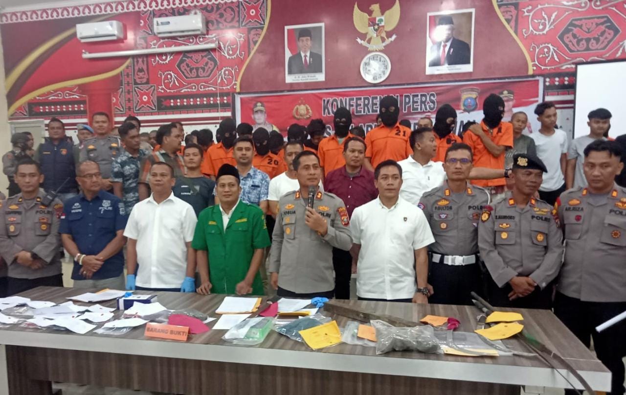 Dalam 2 Pekan, Polres Pelabuhan Belawan Tangkap 53 Pelaku Kejahatan Begal, Narkoba, Cabul dan Kasus Yang Viral