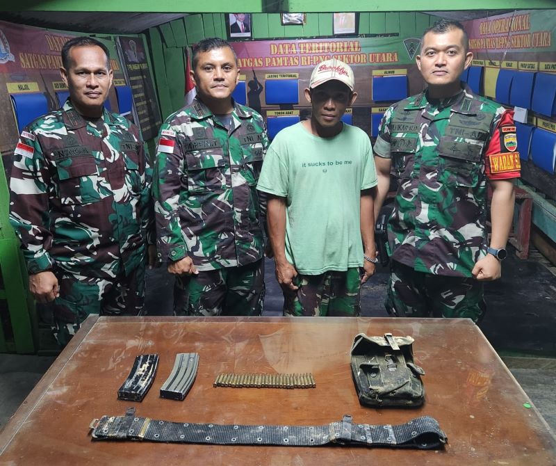 Pangdam I Bukit Barisan Apresiasi Satgas Yonif 132/BS Usai Amankan 28 Munisi dan Dua Magazen