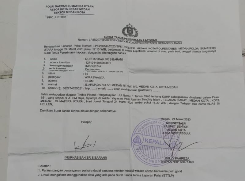 Ahli Waris Yayasan Panti Asuhan Zending Islam Dianiaya Anak dan Emak
