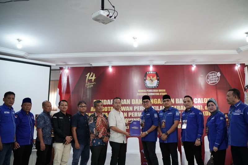 DPD Partai Demokrat Sumut memilih tanggal 14 Mei 2023, pukul 14.00 WIB guna mendaftarkan kader terbaiknya ke KPU Sumut.
