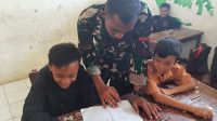 Diajari Personil Satgas TMMD Kodim Deliserdang, Siswa SDN Rambung Sialang: Saya Ingin Jadi TNI