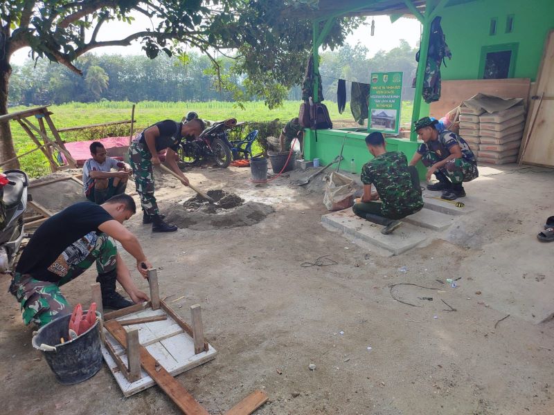 Jelang Rampung, Satgas TMMD Kodim Deliserdang Makin Semangat Kerjakan RTLH Ibu Syahniar