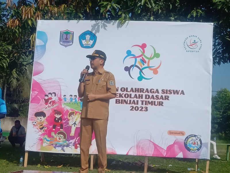 Pekan Olah Raga Siswa Sekolah Dasar Tingkat Kecamatan Tahun 2023 Dibuka Kepala Disdikbud Kota Binjai