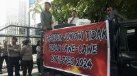 Pendemo Minta Jokowi Bersikap Netral dan tidak Cawe-cawe Pelaksanaan Pilpres 2024
