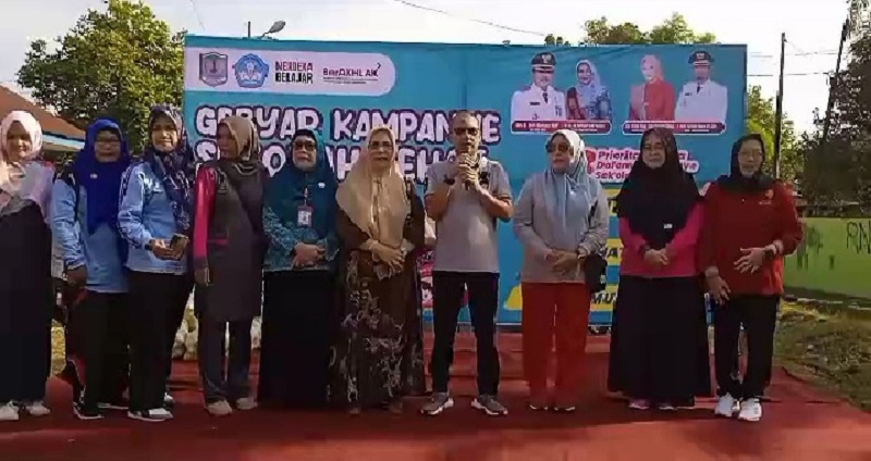 Meriahkan Gebyar Sekolah Sehat, Pemko Kota Binjai Laksanakan Senam Massal Pelajar