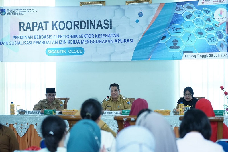 Pj. Wali Kota Tebing Tinggi Tegaskan Aplikasi Sicantik Cloud Optimalkan Pelayanan Perizinan Pada Sektor Kesehatan