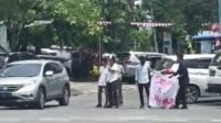 Kedatangan Jokowi Ke Medan, Badko HMI Sumut Bentangkan Spanduk Sumut Sarang Narkoba