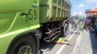 Pemotor Tewas Terlindas Truk di Jalan Lintas Binjai Menuju Medan