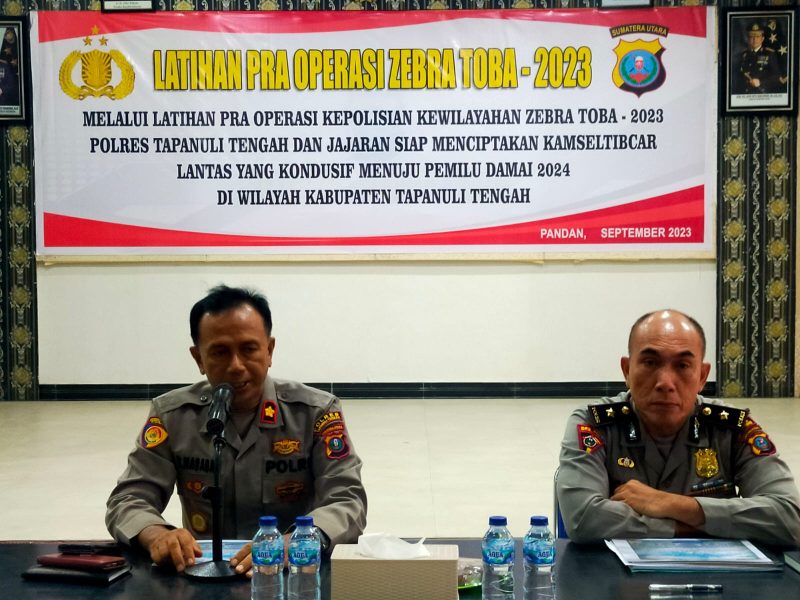 Polres Tapteng Laksanakan Latihan Pra Ops Zebra 2023