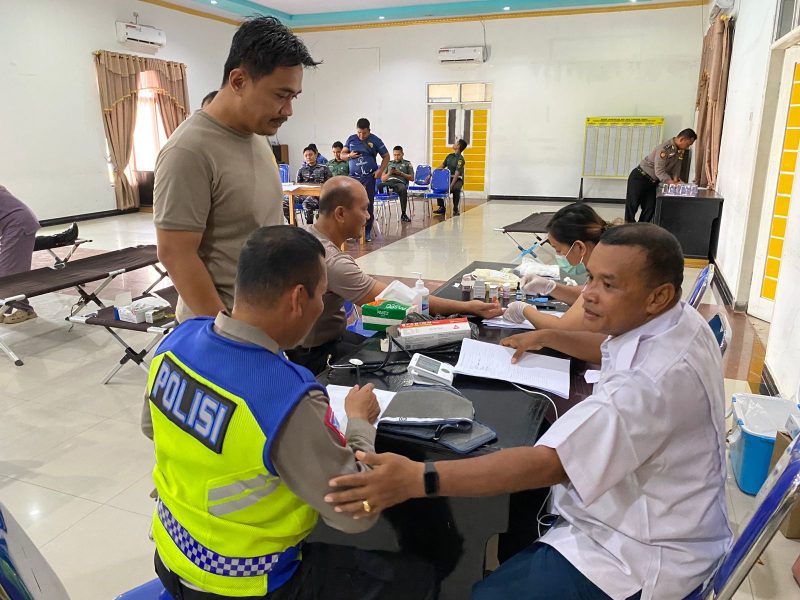Sambut HUT Lantas Polri Ke 68, Polres Tapteng Gelar Donor Darah