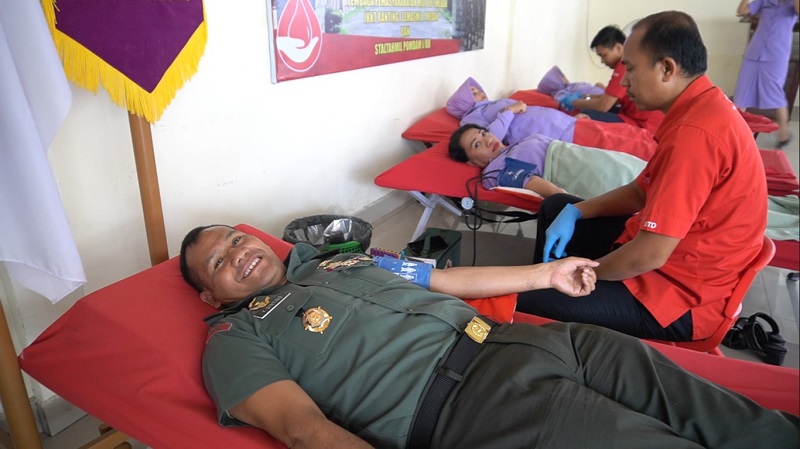 HUT TNI Ke-78, Lemasmil 1 Medan Gelar Bakti Kesehatan Donor Darah