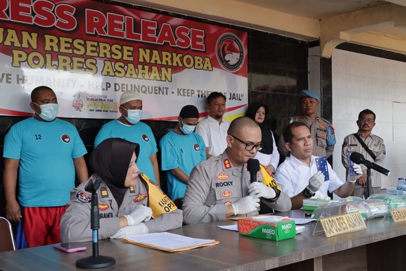 Polres Asahan Tangkap Pelaku Jaringan Narkoba Antar Negara