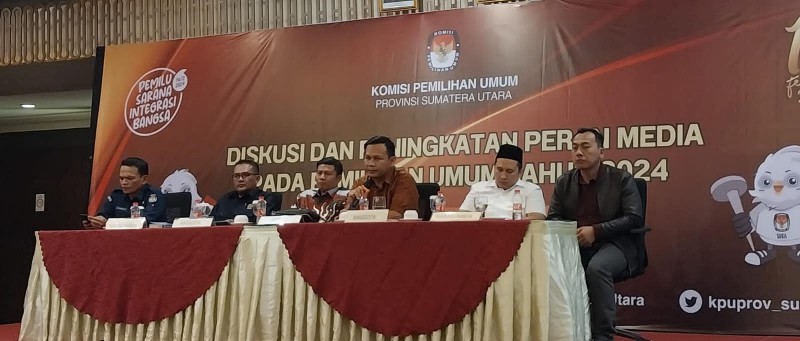 KPU Sumut Diskusi dan Peningkatan Peran Media di Pemilu 2024