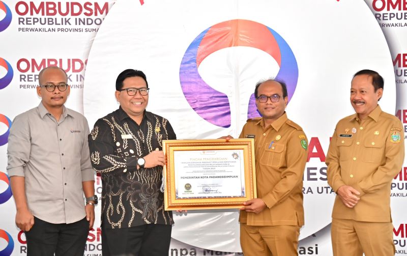 Pemko Padangsidimpuan Raih Prediket Zona Hijau dari Ombudsman Republik RI