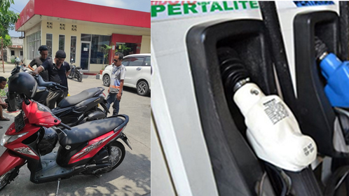SPBU Salah Isi BBM, Puluhan Sepeda Motor Mogok di Deli Serdang