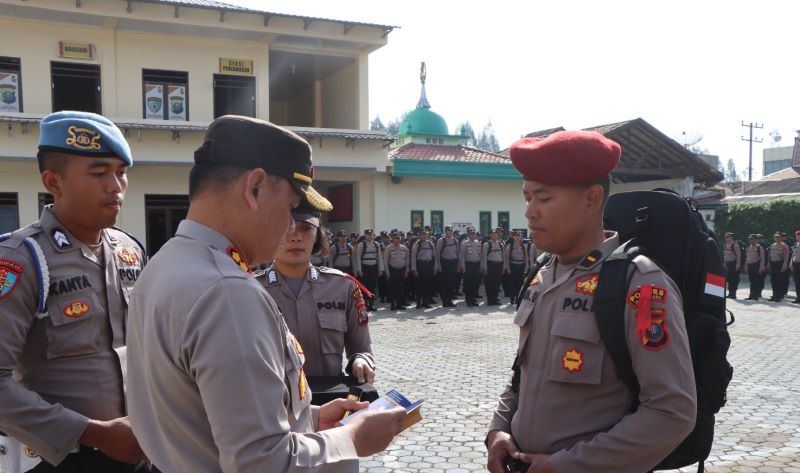 Jelang Pemilu, Polres Karo Simulasi PAM TPS