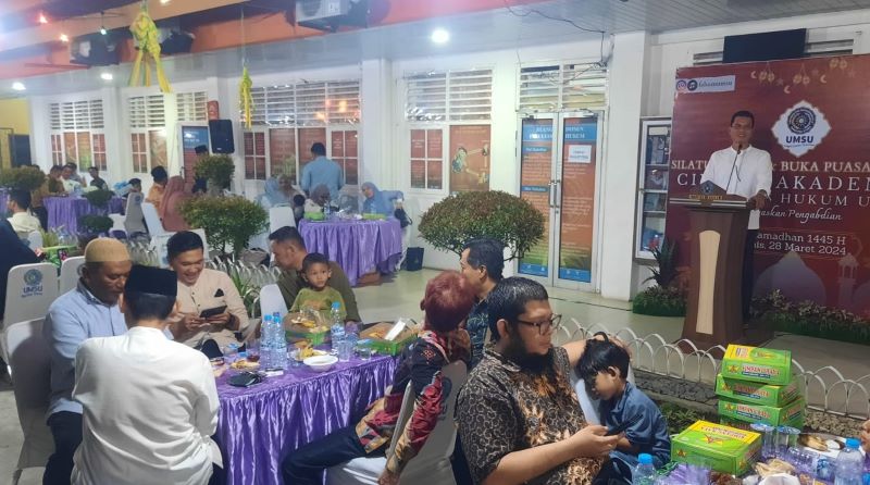 Civitas Akademika Fakultas Hukum UMSU Jalin Silaturahim Buka Puasa Ramadan 1445 H